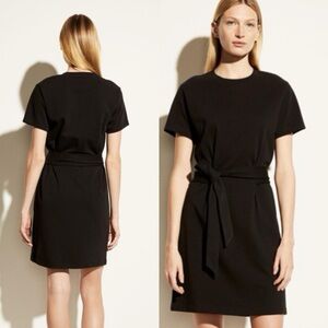 Vince Short Sleeve Tie Waist Dress
